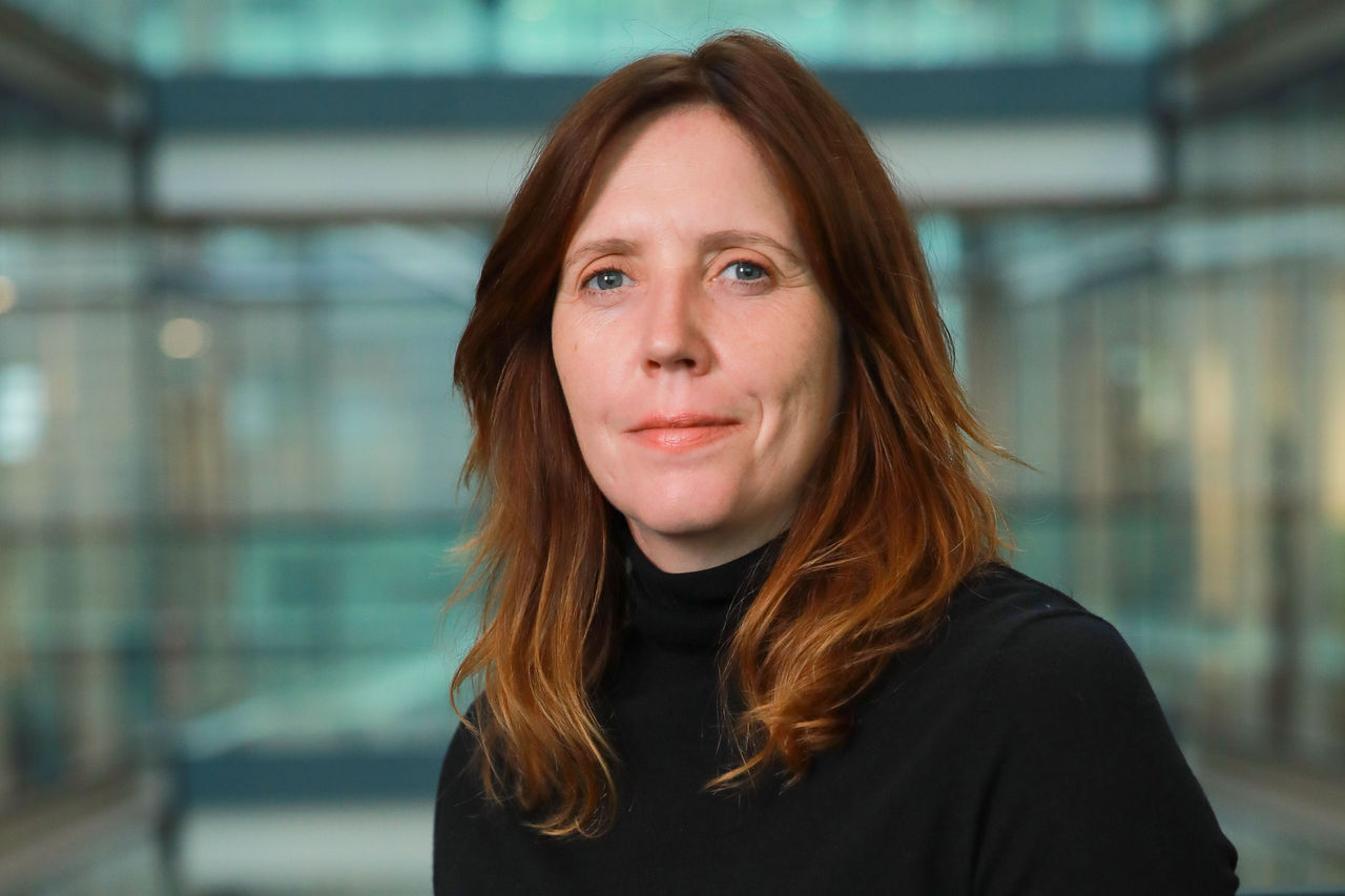 A photographic portrait of Karen Crum
